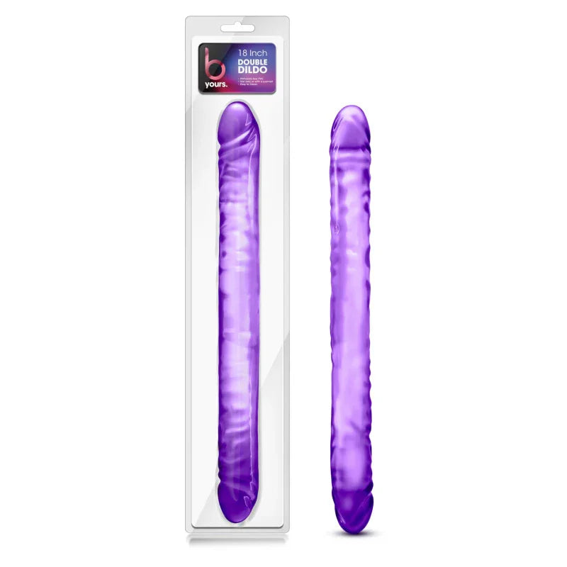 B Yours 18" Double Dildo - Purple - MyPleasure