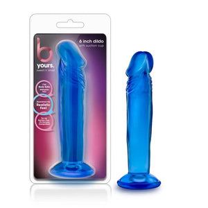 B Yours - Sweet n' Small 6 Inch Dildo With Suction Cup - Blue - MyPleasure