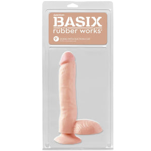 Basix Rubber Works 9 Inch Dong With Suction Cup - Flesh - MyPleasure