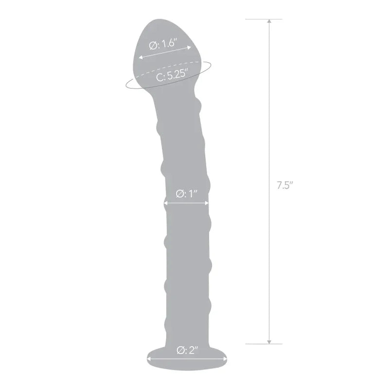 Blue Spiral Glass Dildo - MyPleasure