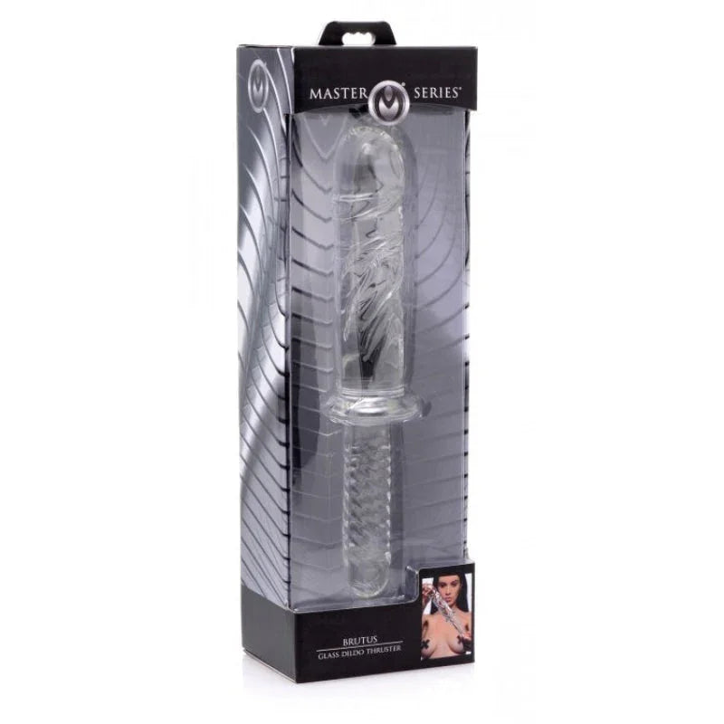Brutus Glass Dildo Thruster - Clear - MyPleasure