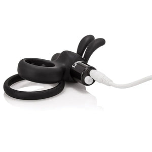 Charged Ohare Rechargeable Rabbit Vibe - Black - MyPleasure