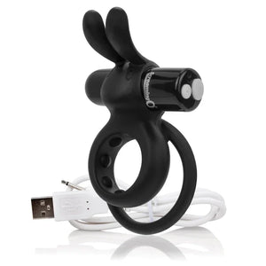 Charged Ohare Rechargeable Rabbit Vibe - Black - MyPleasure
