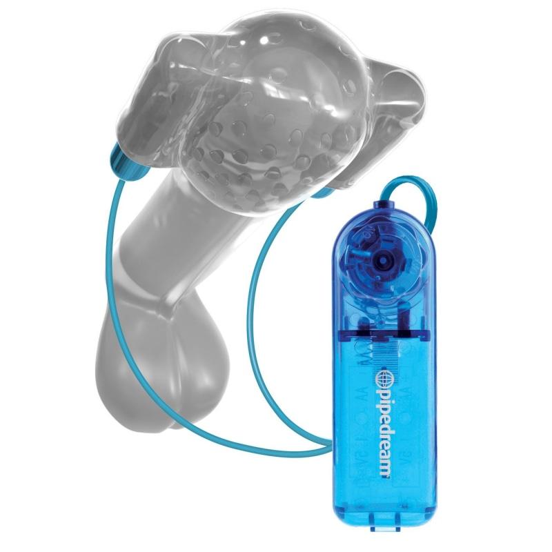 Classix Dual Vibrating Head Teaser - Blue/clear PD1996-14