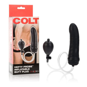 Colt Hefty Probe Inflantatable Butt Plug - Black - MyPleasure