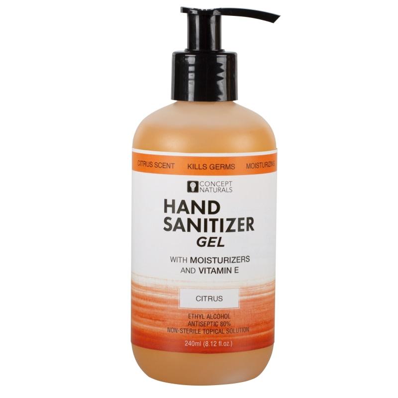 Concept Naturals Hand Sanitizer Gel - Citrus - 8.12 Fl. Oz. - Disinfectant