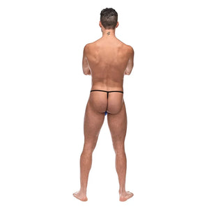 Diamond Mesh Posing Strap - One Size - Navy - MyPleasure