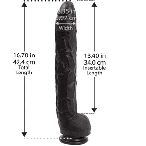 Dick Rambone Cock - 17 Inch - Black - MyPleasure