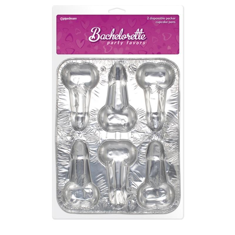 Disposable Pecker Cup Cake Pans 2 Pack PD8414-02