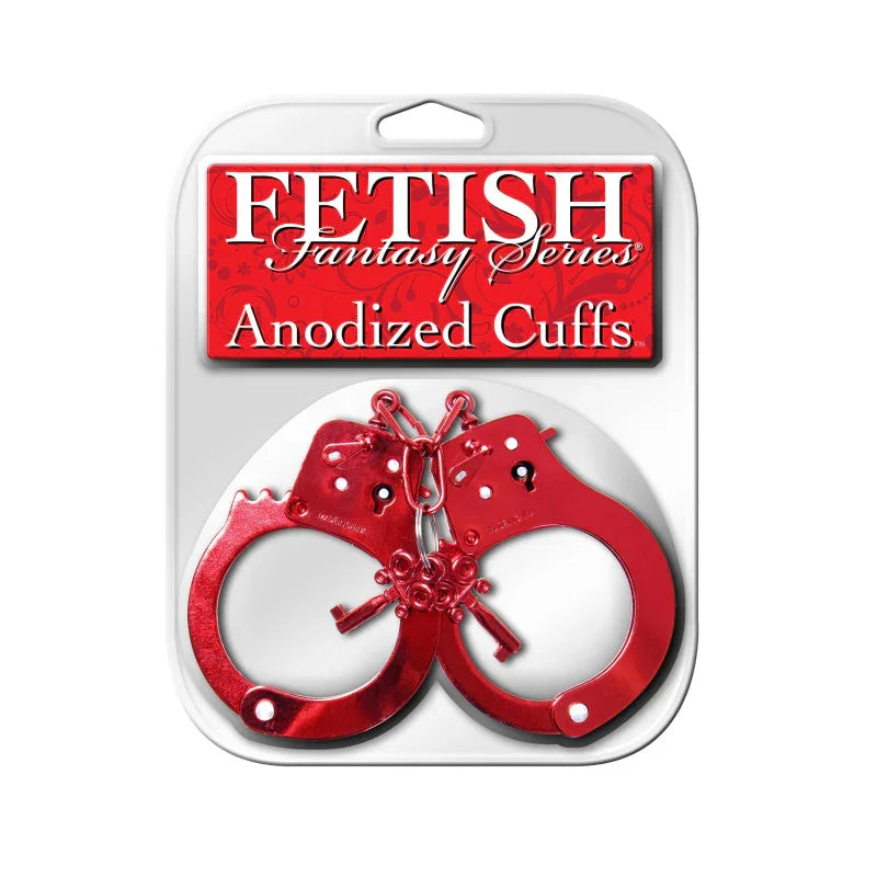 Fetish Fantasy Anodized Cuffs - Red - MyPleasure