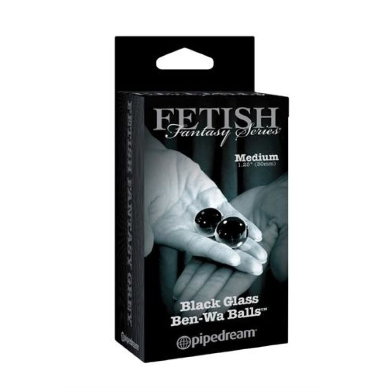 Fetish Fantasy Series Limited Edition Glass Ben-Wa Balls - Medium - Black PD4434-23