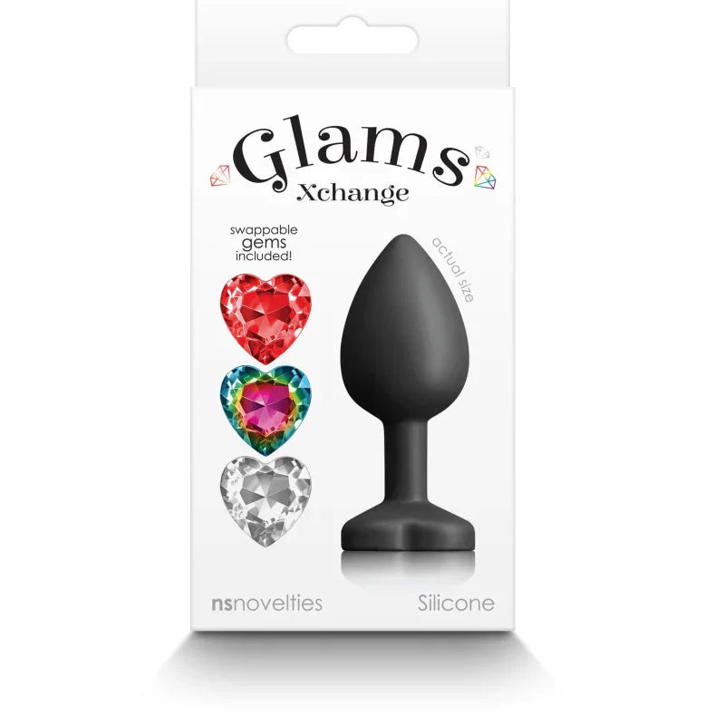 Glams Xchange Heart - Small - Black - MyPleasure