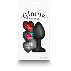 Glams Xchange Heart - Small - Black - MyPleasure