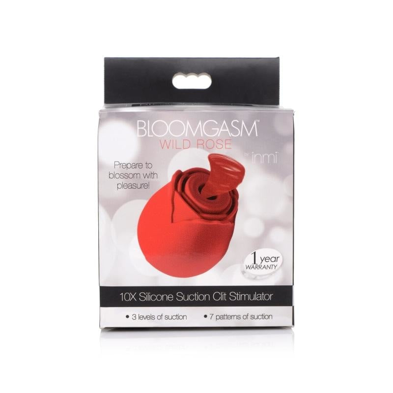 Inmi - Bloomgasm Wild Rose Silicone Suction Stimulator - Red - Vibrators