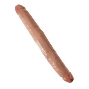 King Cock 12" Slim Double Dildo - Tan - MyPleasure