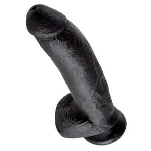 King Cock 9-Inch Cock With Balls - Black - MyPleasure