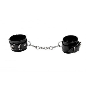 Leather Cuffs for Hands and Ankles - Black - MyPleasure