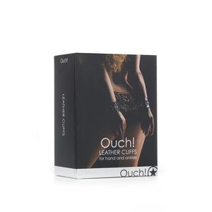 Leather Cuffs for Hands and Ankles - Black - MyPleasure