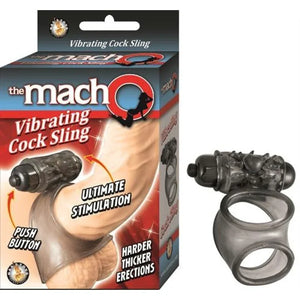 Macho Vibrating Cock Sling - Black - MyPleasure