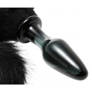 Midnight Fox Glass Plug With Tail - MyPleasure
