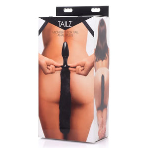 Midnight Fox Glass Plug With Tail - MyPleasure