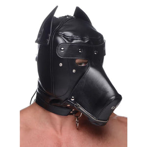 Muzzled Universal BDSM Hood With Removable Muzzle - MyPleasure