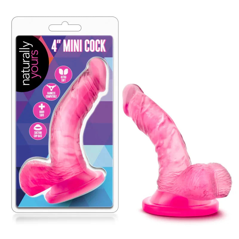 Naturally Yours - 4 Inch Mini Cock - Pink - MyPleasure