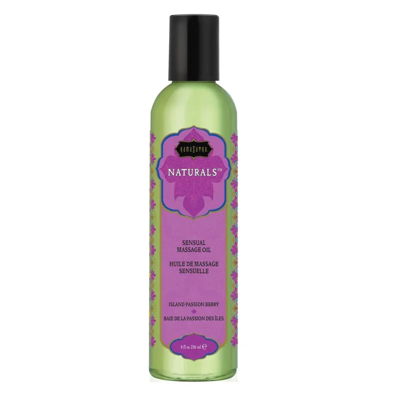 Naturals Massage Oil - Island Passion Berry - 8 Fl. Oz. - MyPleasure