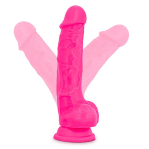 Neo - 7.5 Inch Dual Density Cock With Balls - Neon Pink - MyPleasure