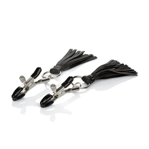 Nipple Play Playful Tassels Nipple Clamps - Black - MyPleasure