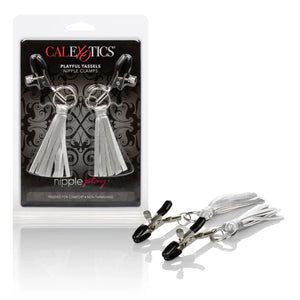 Nipple Play Playful Tassels Nipple Clamps - Silver - MyPleasure