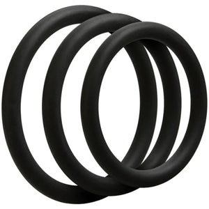 Optimale 3 C Ring Set - Thin - Black - MyPleasure