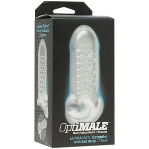 Optimale - Extender With Ball Strap - Thick - Frost - MyPleasure