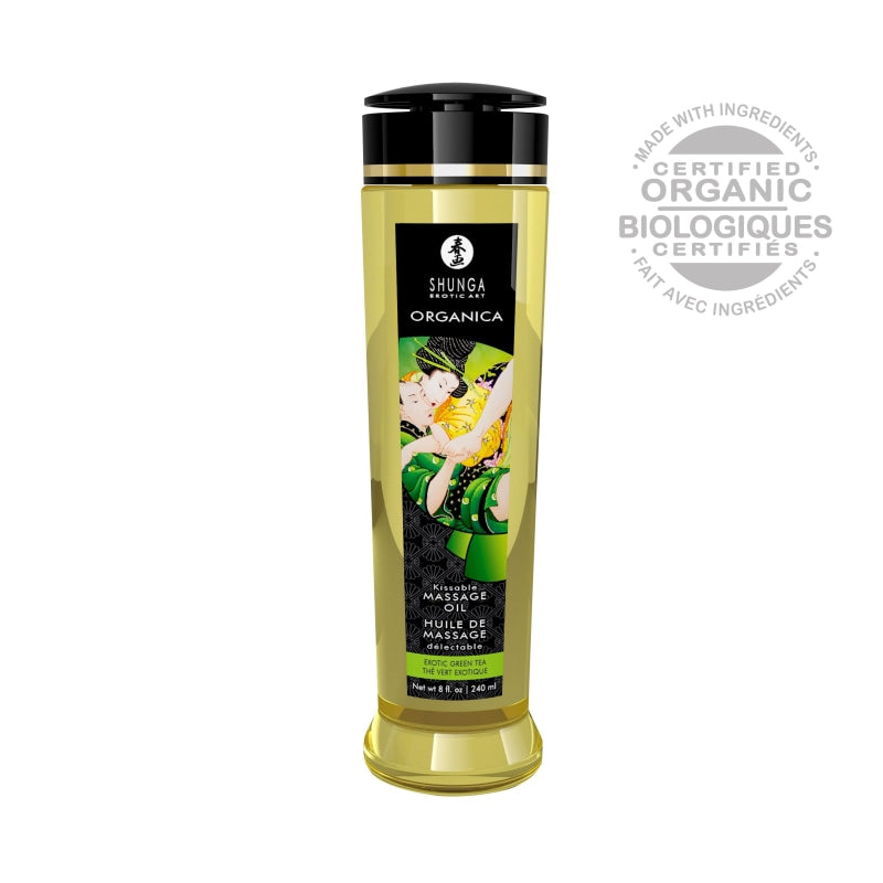 Organica Massage Oils - Green Tea - 8 Fl. Oz. - Lubricants Creams & Glides