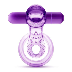 Play With Me - Lick It - Vibrating Double Strap Cockring - Purple - MyPleasure