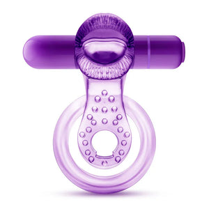 Play With Me - Lick It - Vibrating Double Strap Cockring - Purple - MyPleasure