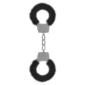 Pleasure Furry Handcuffs - Black - MyPleasure
