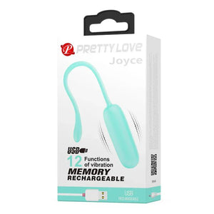 Pretty Love Joyce Vibrating Egg - Turquoise - MyPleasure