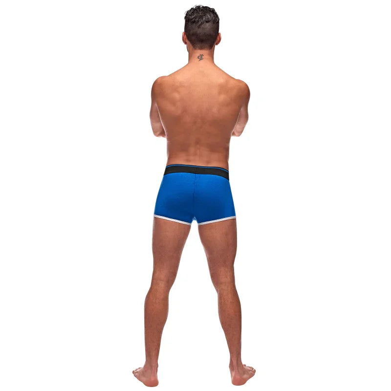 Retro Sport Panel Short - Small - Blue/ Black - MyPleasure