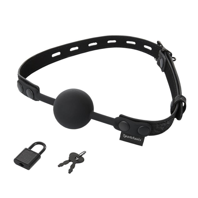 Sincerely Locking Lace Ball Gag SS520-09