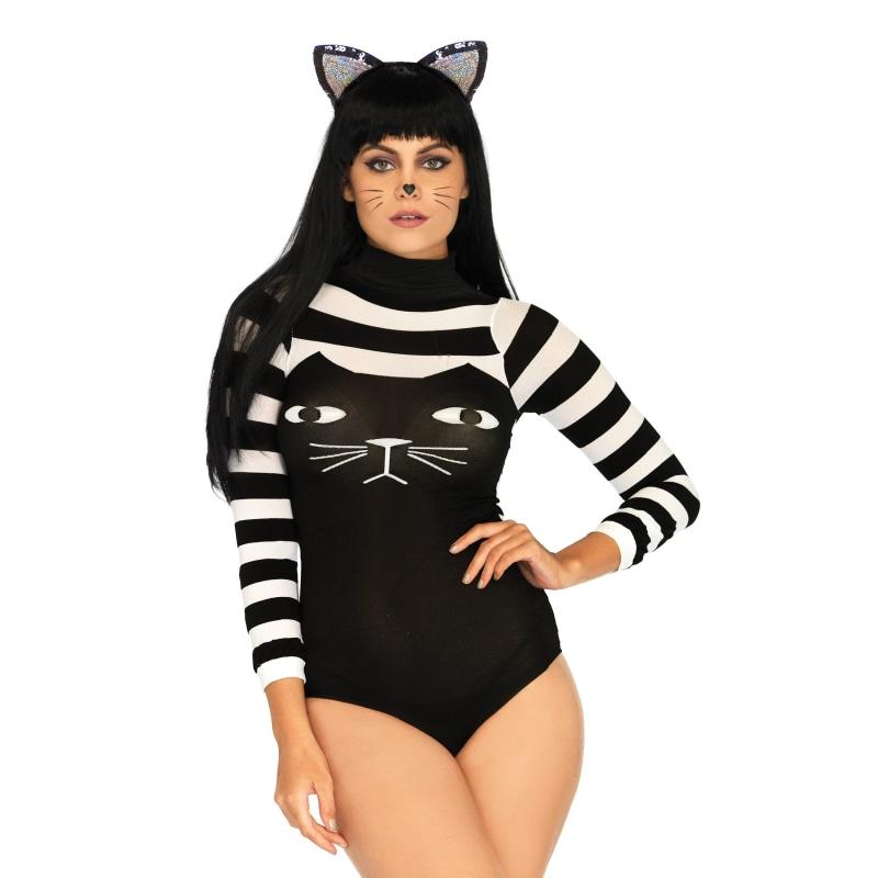 Striped Cat Bodysuit - One Size LA-89204