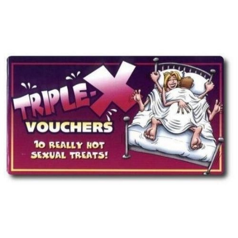 Triple-X Vouchers, Model OZ-VB-03E - Exciting and Adventurous Coupon Book for Couples, Perfect for Spicing Up Intimate Moments