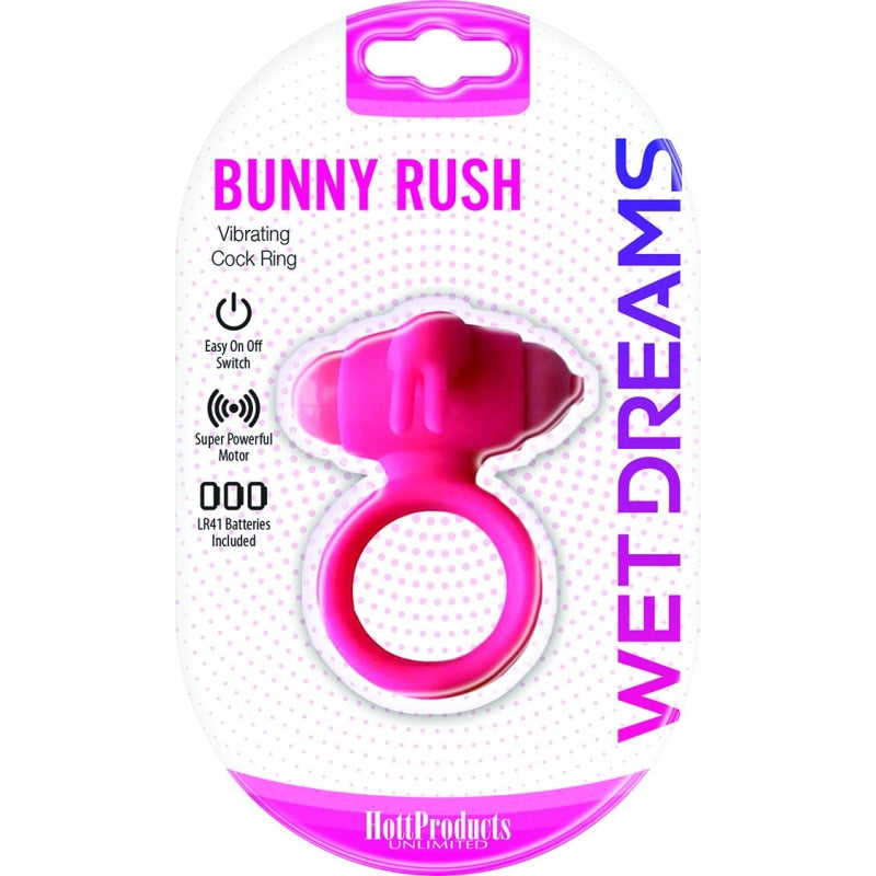 Wet Dreams - Bunny Buster Cock Ring With Turbo Bunny Motor - Pink HTP3268