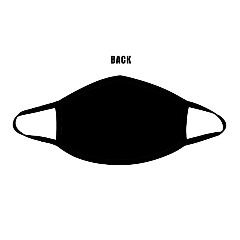 White Glitter Back Up Black Face Mask With Black Trim - Safety Mask