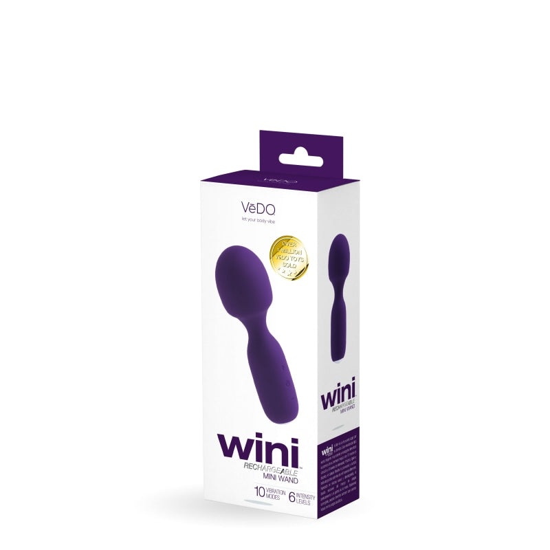 Wini Rechargeable Mini Wand - Purple - Massagers