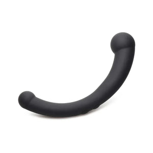 10x Vibra-Crescent Silicone Dual Ended Dildo - Black - MyPleasure