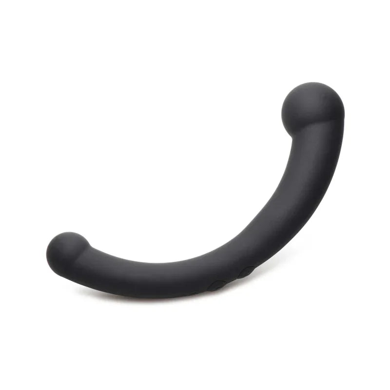 10x Vibra-Crescent Silicone Dual Ended Dildo - Black - MyPleasure