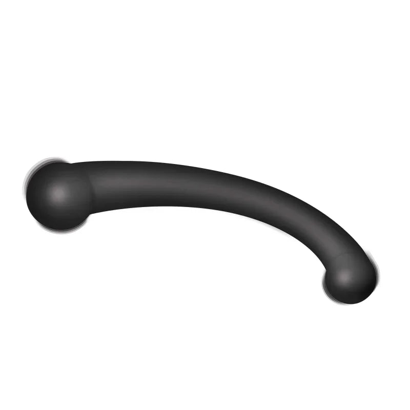 10x Vibra-Crescent Silicone Dual Ended Dildo - Black - MyPleasure
