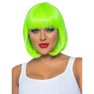12 Inch Short Bob Wig - Neon Green - MyPleasure