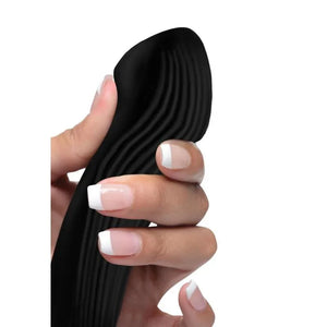 7x Bendable Silicone Clit Stimulating Vibrator - Black